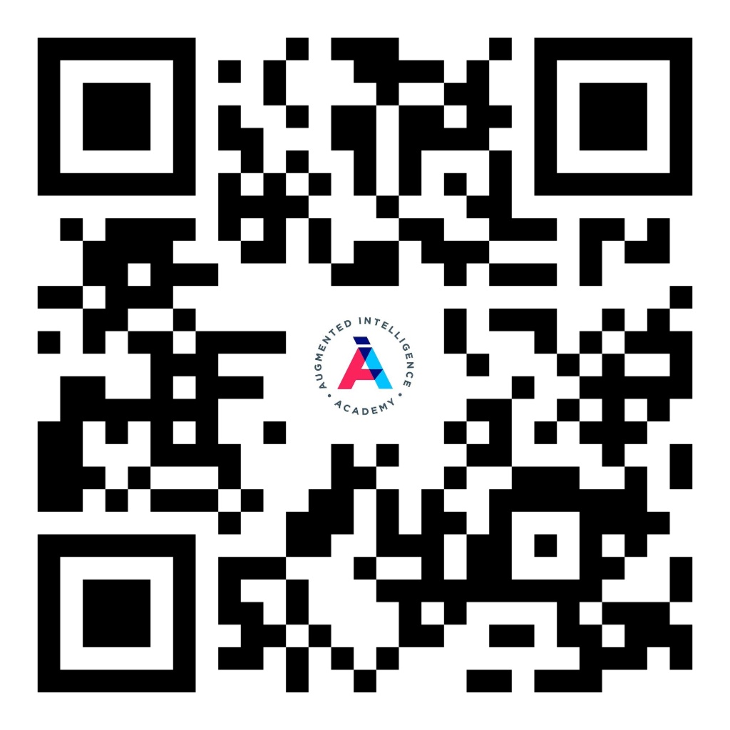 QR code — scan to open the Augmented Intelligence Academy enrollment form